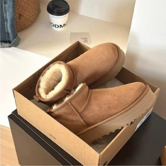 UGG Tan Ankle Boots - Picture 2 of 6